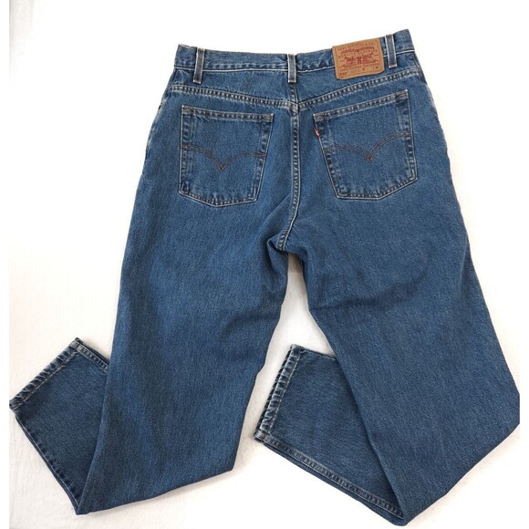 VTG Levi’s 550 Juniors 15 Relaxed Fit Tapered Leg Jeans Medium Wash High Rise - Picture 2 of 10
